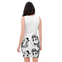 Load image into Gallery viewer, Mult-Face Black &amp; White Women&#39;s Sport Sublimation Cut &amp; Sew Dress
