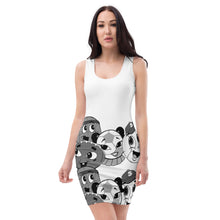 Load image into Gallery viewer, Mult-Face Black &amp; White Women&#39;s Sport Sublimation Cut &amp; Sew Dress
