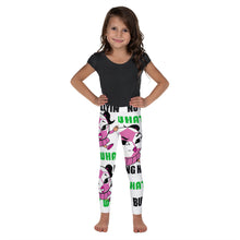 Load image into Gallery viewer, No Bullying Here! Pink &amp; Green Girl&#39;s Leggings
