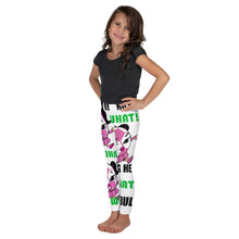 Load image into Gallery viewer, No Bullying Here! Pink &amp; Green Girl&#39;s Leggings
