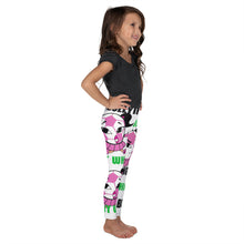 Load image into Gallery viewer, No Bullying Here! Pink &amp; Green Girl&#39;s Leggings
