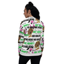 Load image into Gallery viewer, No Bullying Here! Women&#39;s Bomber Jacket
