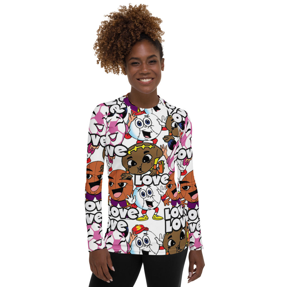 Love Faces! Women's Rash Guard