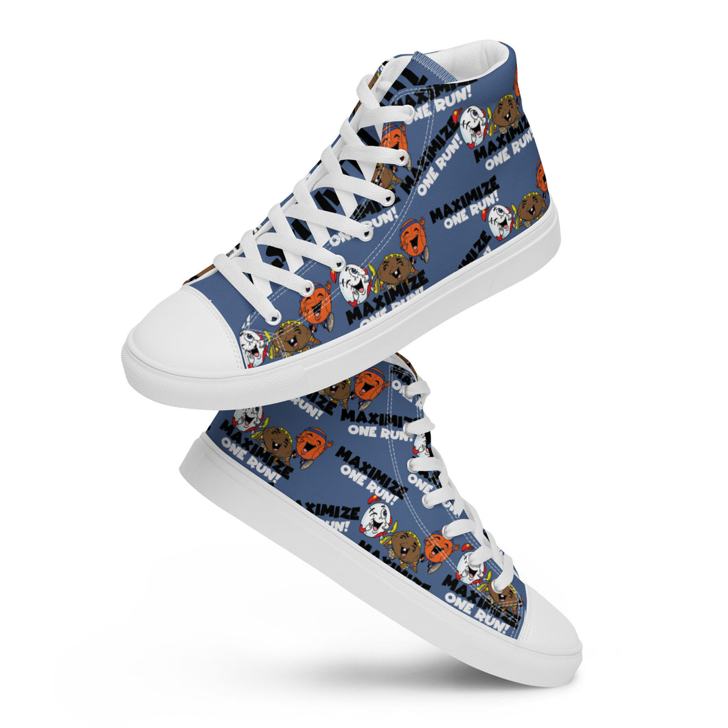 Maximize One Run! Men’s high top canvas shoes