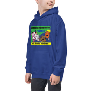 Awe Shuck Live the Dream! Unisex Cozy Kids Hoodie