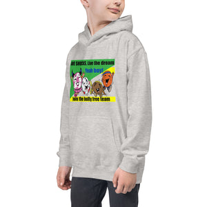 Awe Shuck Live the Dream! Unisex Cozy Kids Hoodie