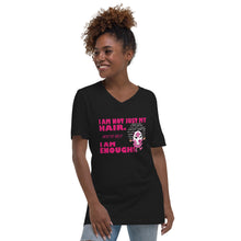 Load image into Gallery viewer, I Am Not Just My Hair! Short Sleeve V-Neck T-Shirt
